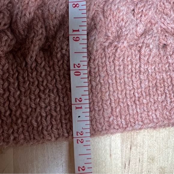 Handmade Cable Knit Sweater Vest Size XS - Salmon Pink - Picture 5 of 5